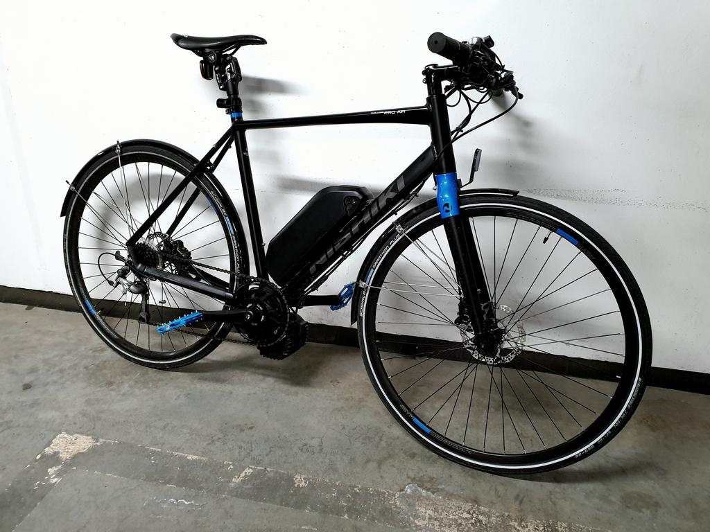 E Bike conversion Nishiki Pro Air BBSHD Road to Devops